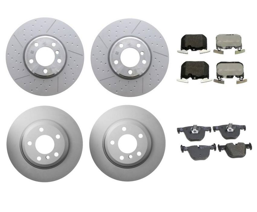 BMW Brake Kit - Pads and Rotors Front &  Rear (340mm/330mm)